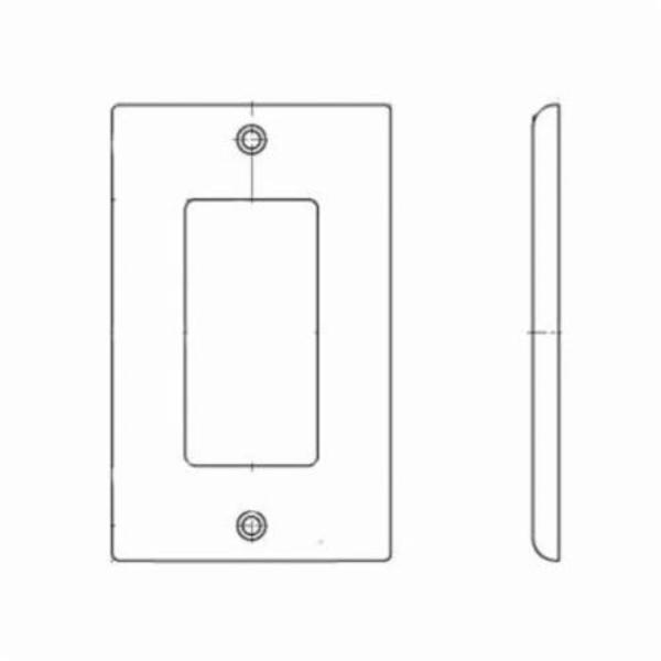 Leviton Rocker Wall Plate, 1 Gang, Brown 80401